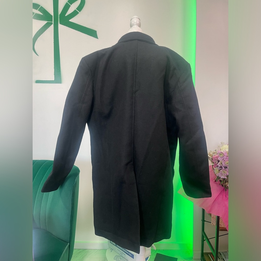 ๐ Armando Black Wool Coat - Picture 5 of 7